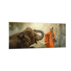 Impression sur verre - Image sur verre - Rencontre en voyageant - 100x40 cm