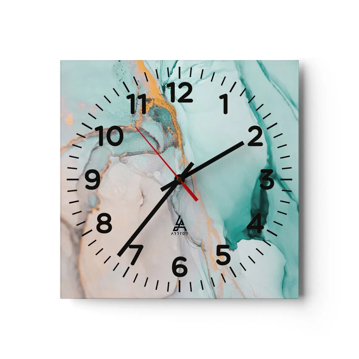 Horloge murale - Pendule murale - Danse des formes et des couleurs - 40x40 cm