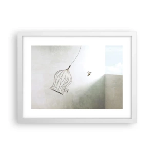 Affiche dans un cadre blanc - Poster - Dans son élément - 40x30 cm