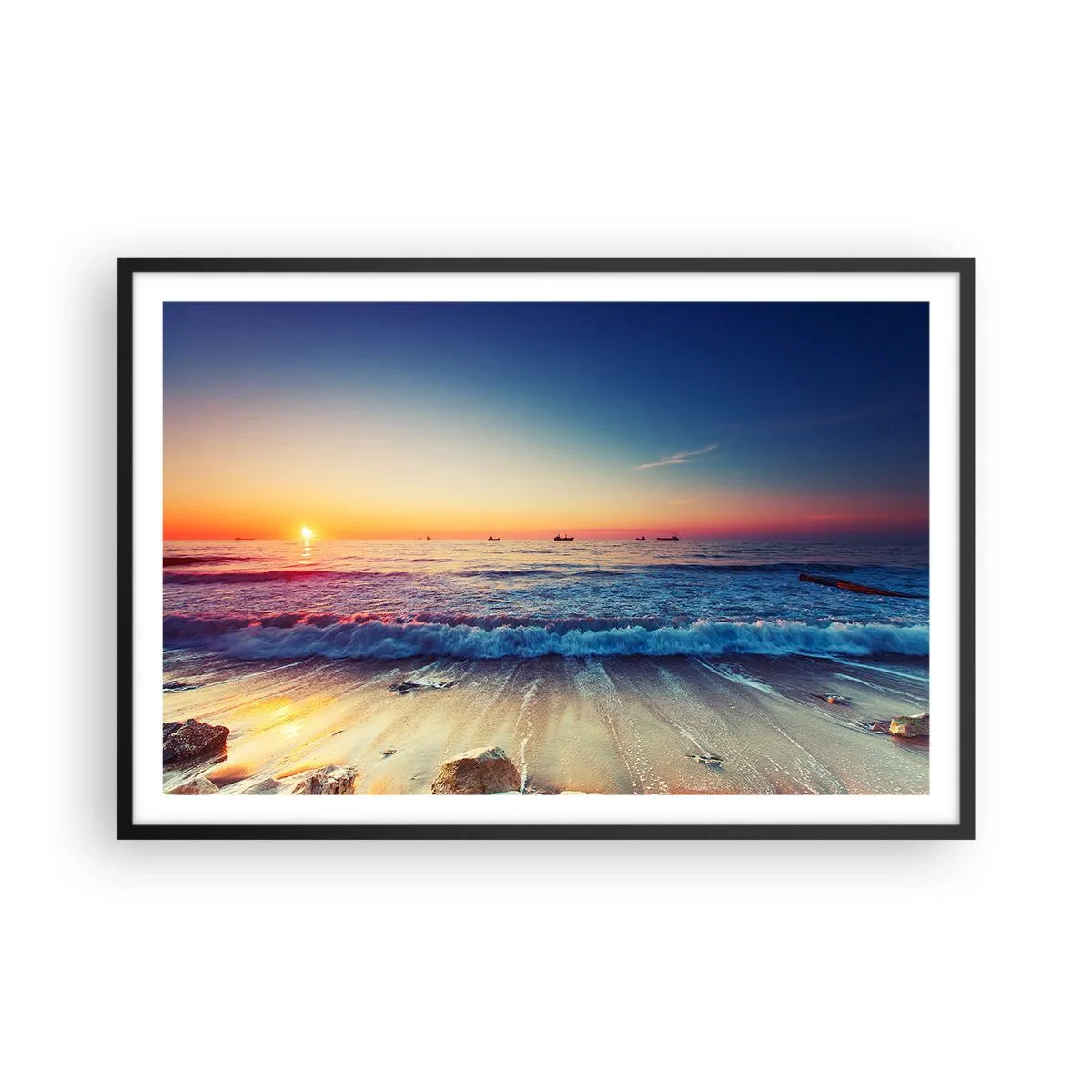 Affiche dans un cadre noir - Poster - Mais quel horizon ? - 91x61 cm