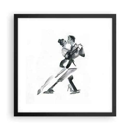 Affiche dans un cadre noir - Poster - En un battement - 40x40 cm