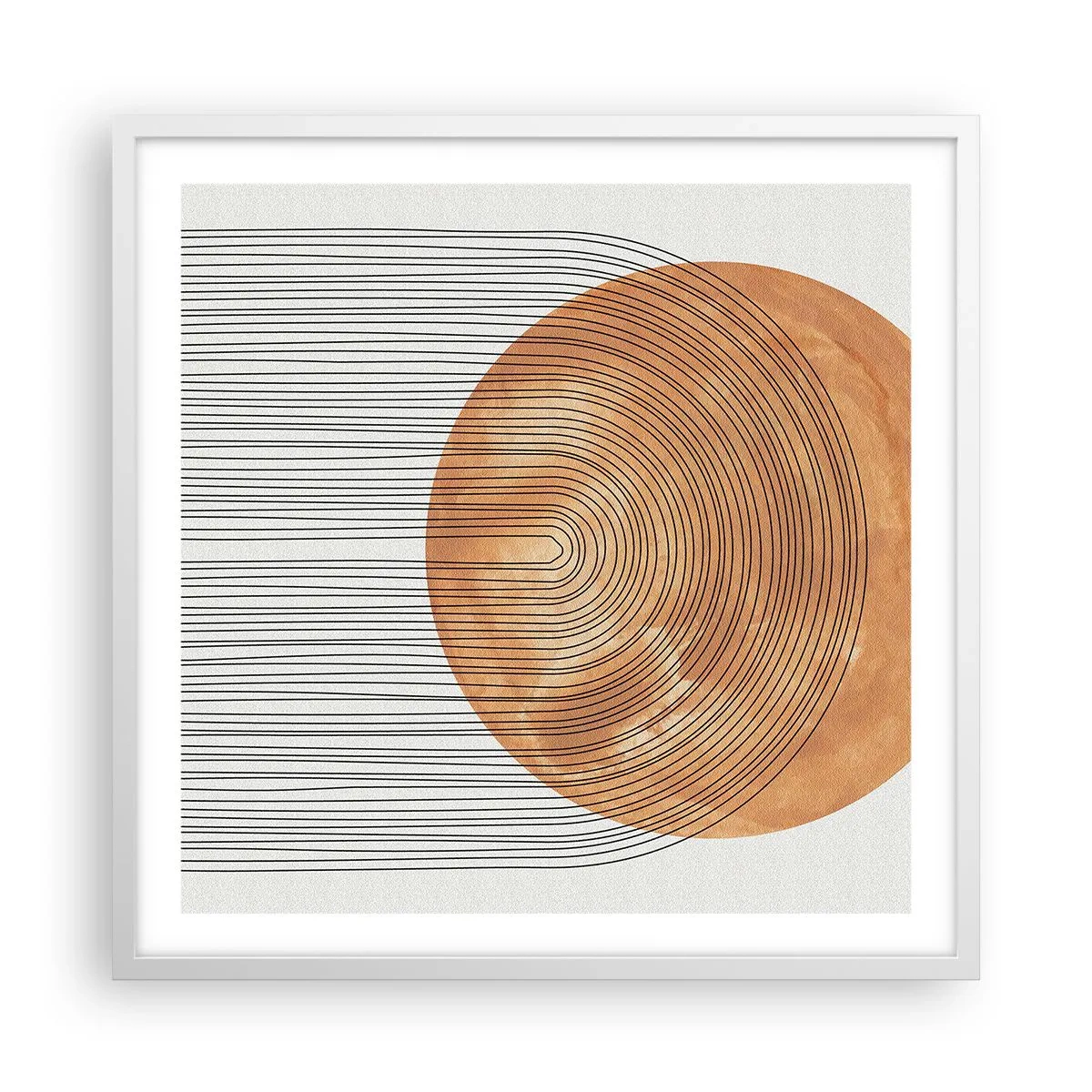 Affiche dans un cadre blanc - Poster - Composition solaire - 60x60 cm