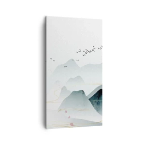 Impression sur toile - Image sur toile - Au-delà des sommets - 45x80 cm