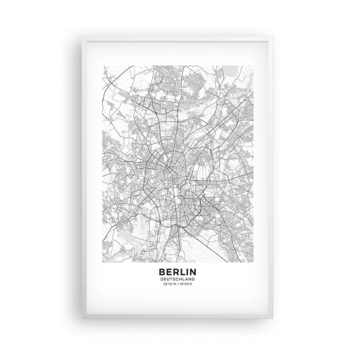 Affiche dans un cadre blanc - Poster - Fleur de Berlin - 61x91 cm