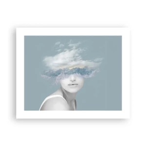 Affiche - Poster - La tête dans les nuages - 50x40 cm