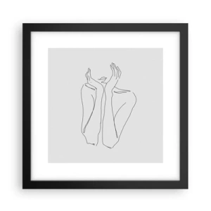 Affiche dans un cadre noir - Poster - De quoi rêvent les femmes - 30x30 cm