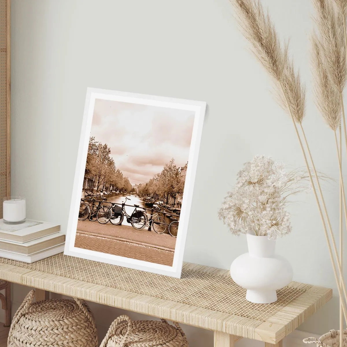 Affiche dans un cadre blanc - Poster - Ambiance hollandaise - 70x100 cm