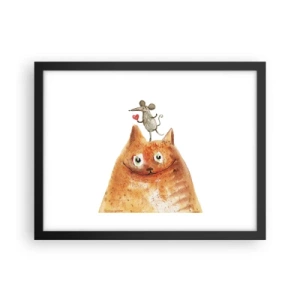 Affiche dans un cadre noir - Poster - Amour paradoxal - 40x30 cm