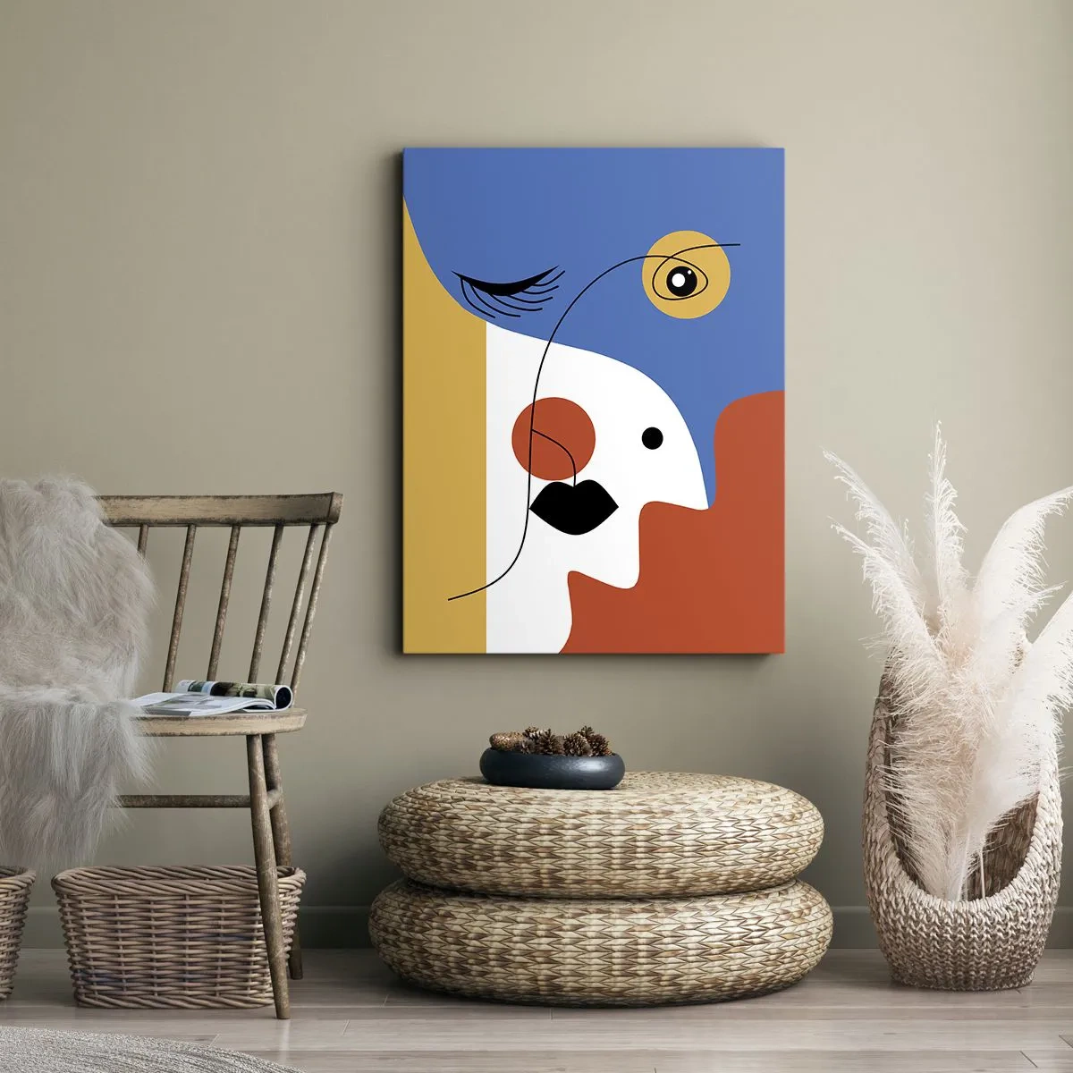 Impression sur toile - Image sur toile - Portrait déconstruit - 45x80 cm