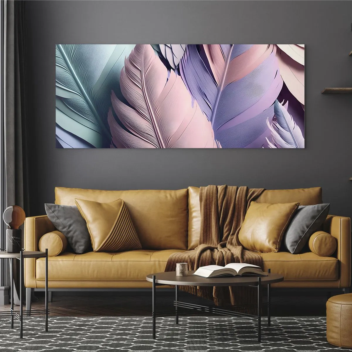 Impression sur verre - Image sur verre - Oiseau chic - 90x30 cm