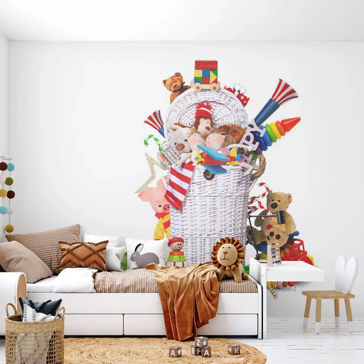 Papier Peint Autocollant Deluxe Sticker - Trésors des tout-petits - Jouets, Pour les enfants, La Chambre des enfants - 300x210 cm