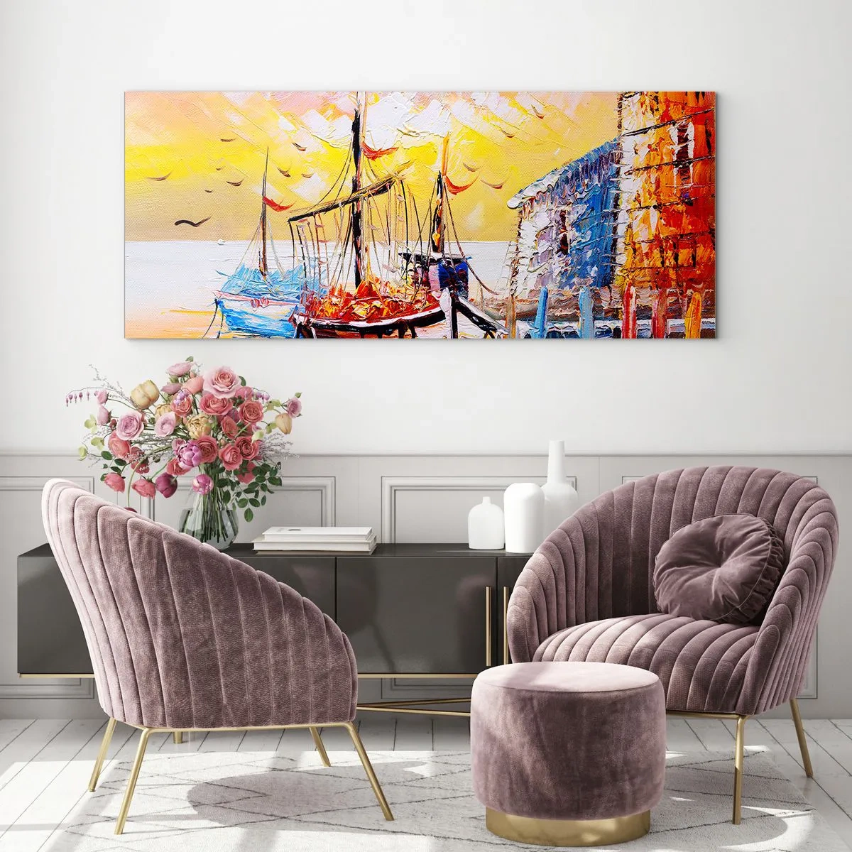 Impression sur verre - Image sur verre - Bon retour - 100x40 cm