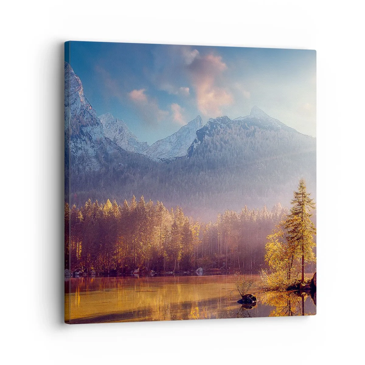 Impression sur toile - Image sur toile - Dans les montagnes et les vallées - 30x30 cm