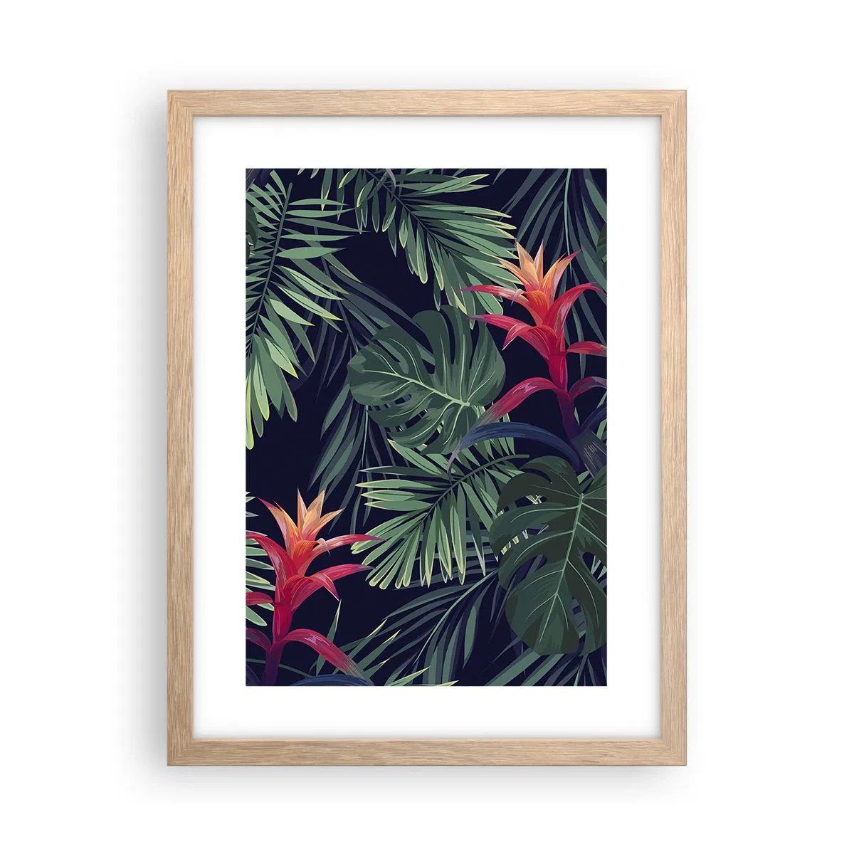 Affiche dans un chêne clair - Poster - immergé dans la nature - 30x40 cm