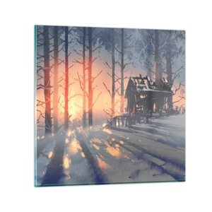 Impression sur verre - Image sur verre - Seul le soleil regarde ici - 70x70 cm