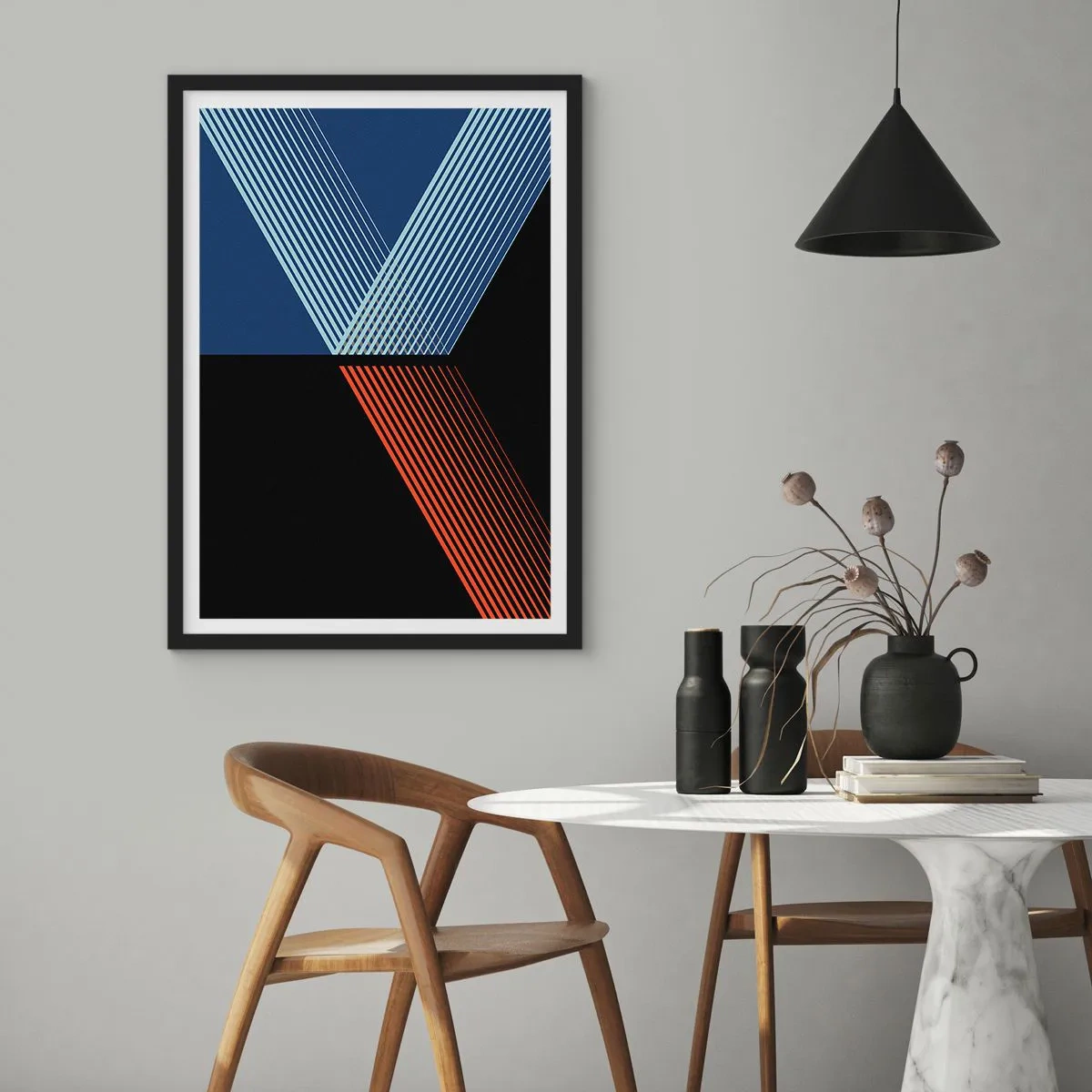 Affiche dans un cadre noir - Poster - Histoire simple - 70x100 cm