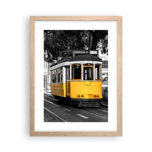 Affiche dans un chêne clair - Poster - Et du fado en arrière-plan - 30x40 cm