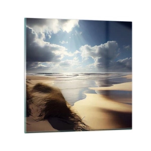 Impression sur verre - Image sur verre - Plage, plage sauvage - 30x30 cm