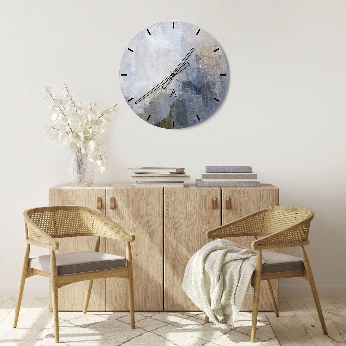 Horloge murale - Pendule murale - Tonalités et accords de couleur - 40x40 cm