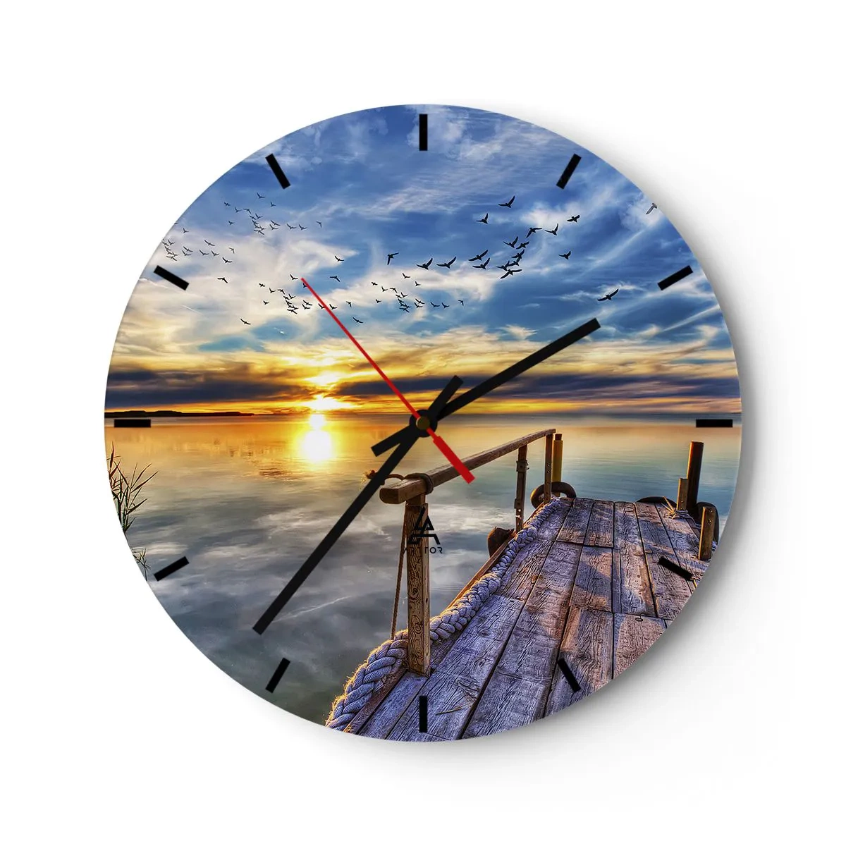 Horloge murale - Pendule murale - Le vent se repose - 40x40 cm