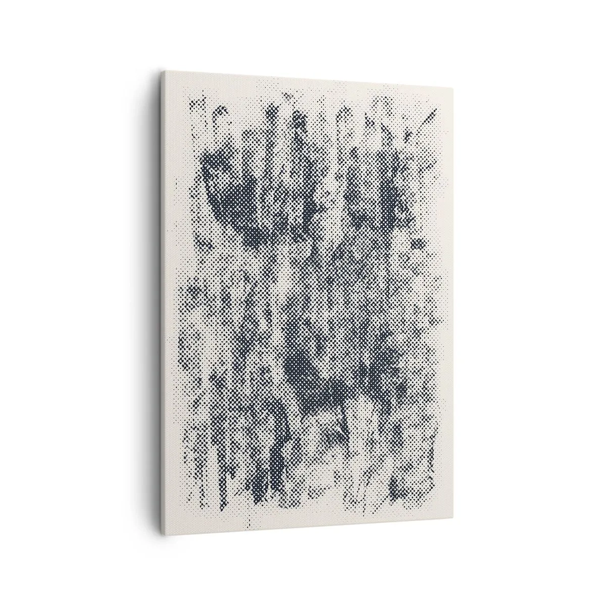 Impression sur toile - Image sur toile - Composition brumeuse abstraite dans des tons de gris - 50x70cm - Composition brumeuse - Décoration murale moderne pour le salon et la chambre ARTTOR