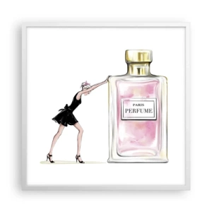 Affiche dans un cadre blanc - Poster - L'essence des femmes - 60x60 cm