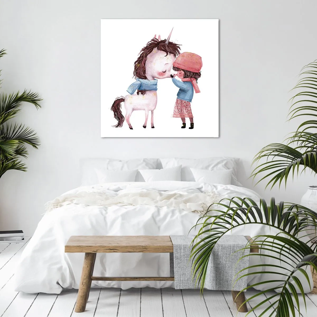 Impression sur toile - Image sur toile - Histoire d'hiver - 70x70 cm