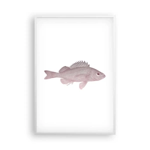 Affiche dans un cadre blanc - Poster - Poisson aux grands yeux - 61x91 cm