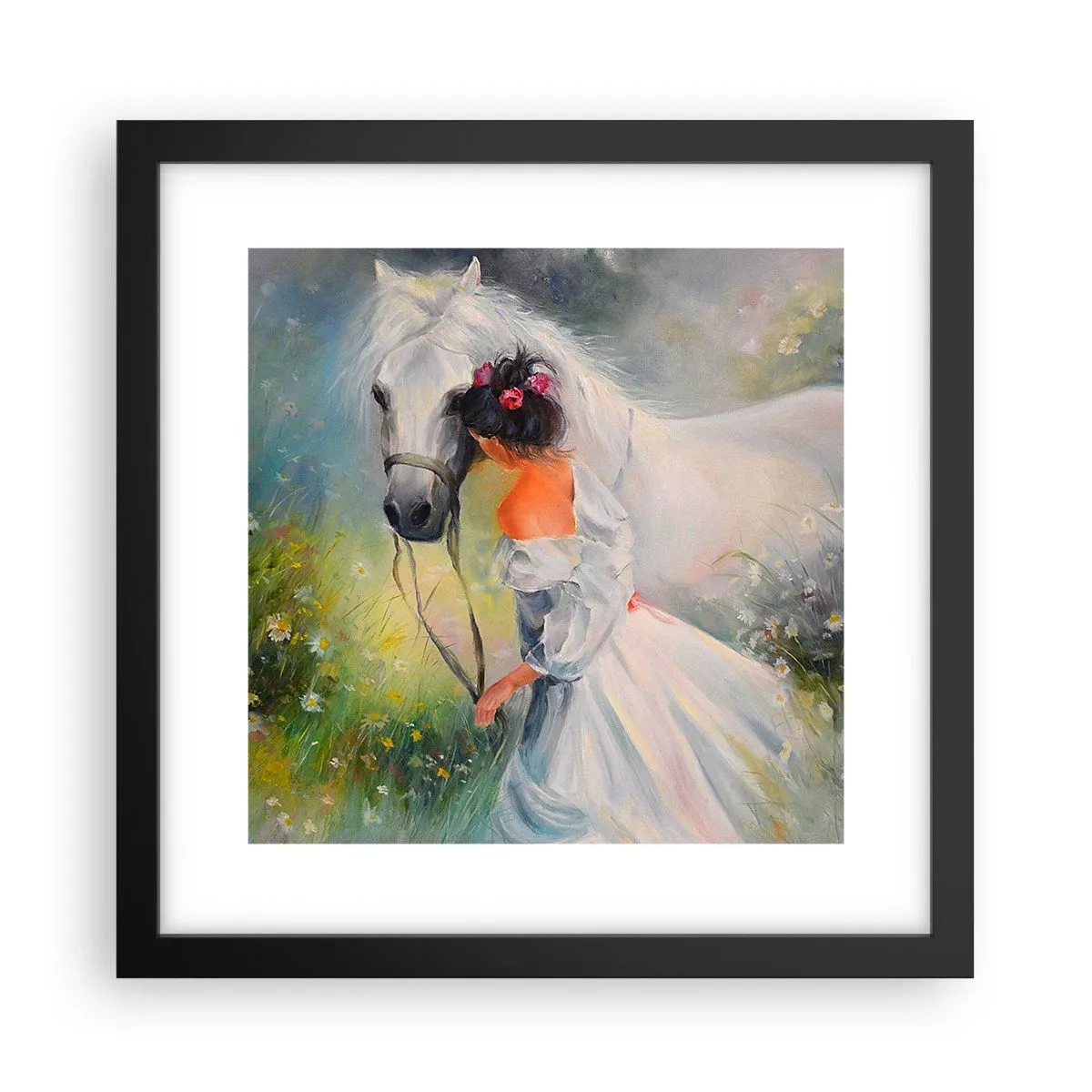 Affiche dans un cadre noir - Poster - Comme dans un beau rêve - 30x30 cm