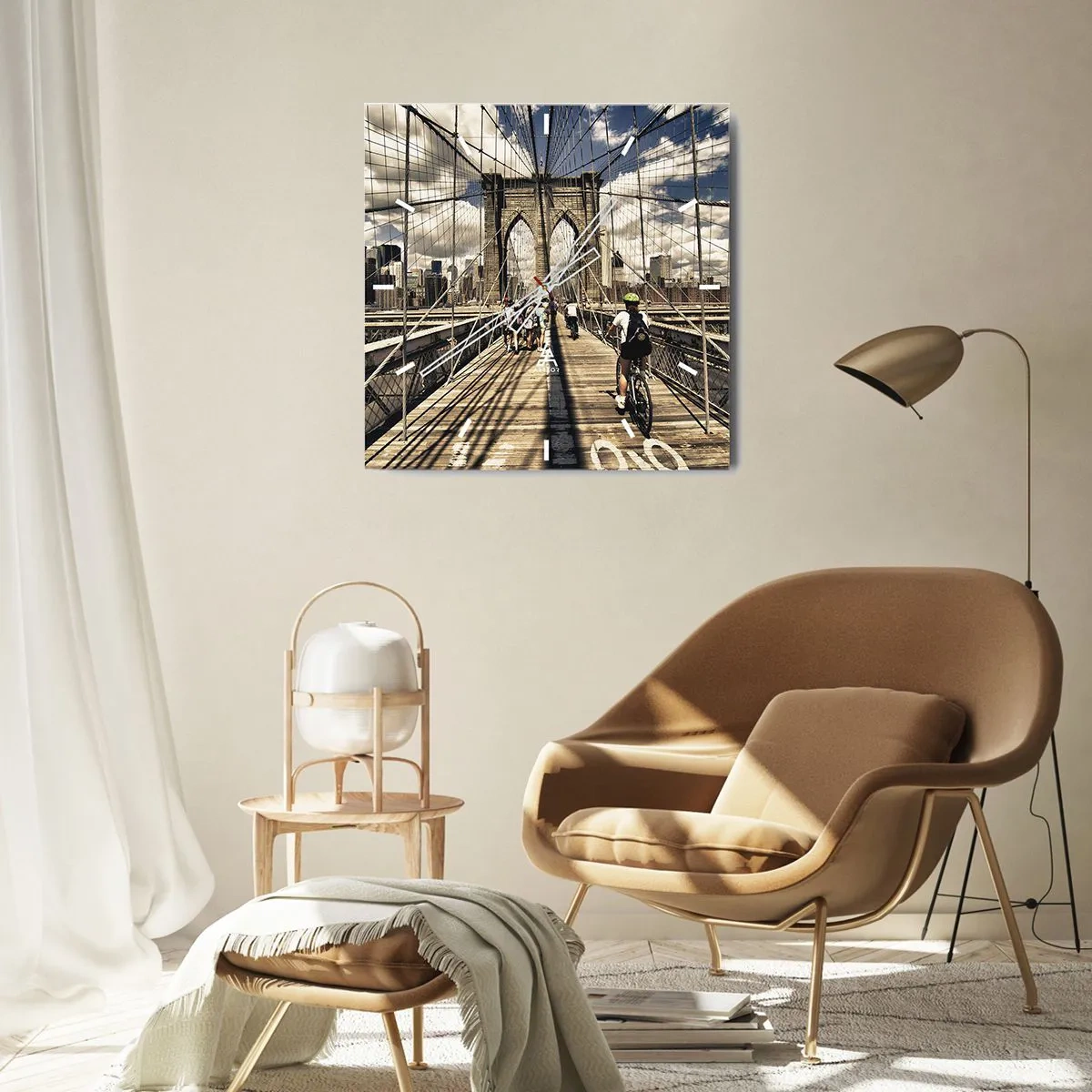 Horloge murale - Pendule murale - Directement en plein coeur de la ville - 30x30 cm