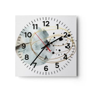 Horloge murale - Pendule murale - Emmêlement de l'espace - 40x40 cm