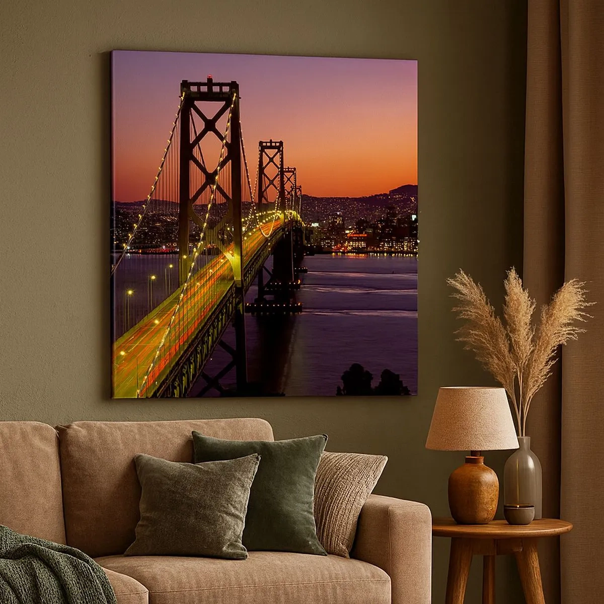 Impression sur toile - Image sur toile - Soirée violette - 30x30 cm