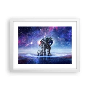 Affiche dans un cadre blanc - Poster - Le ciel étoilé au dessus de moi - 40x30 cm