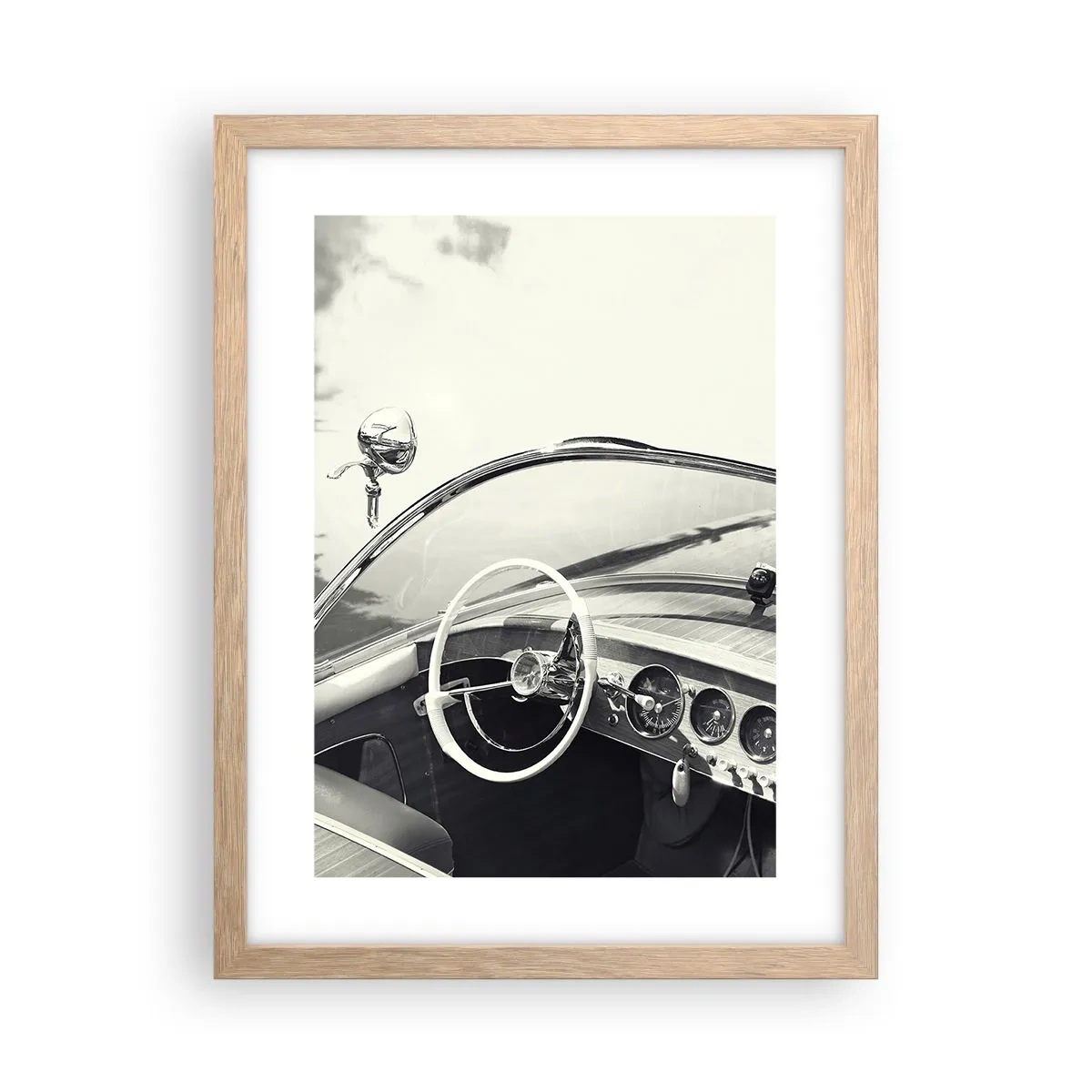 Affiche dans un chêne clair - Poster - Temps pour riche - 30x40 cm