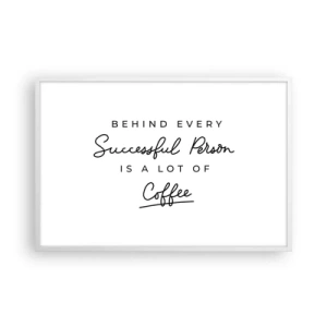 Affiche dans un cadre blanc - Poster - Secret du succès - 91x61 cm