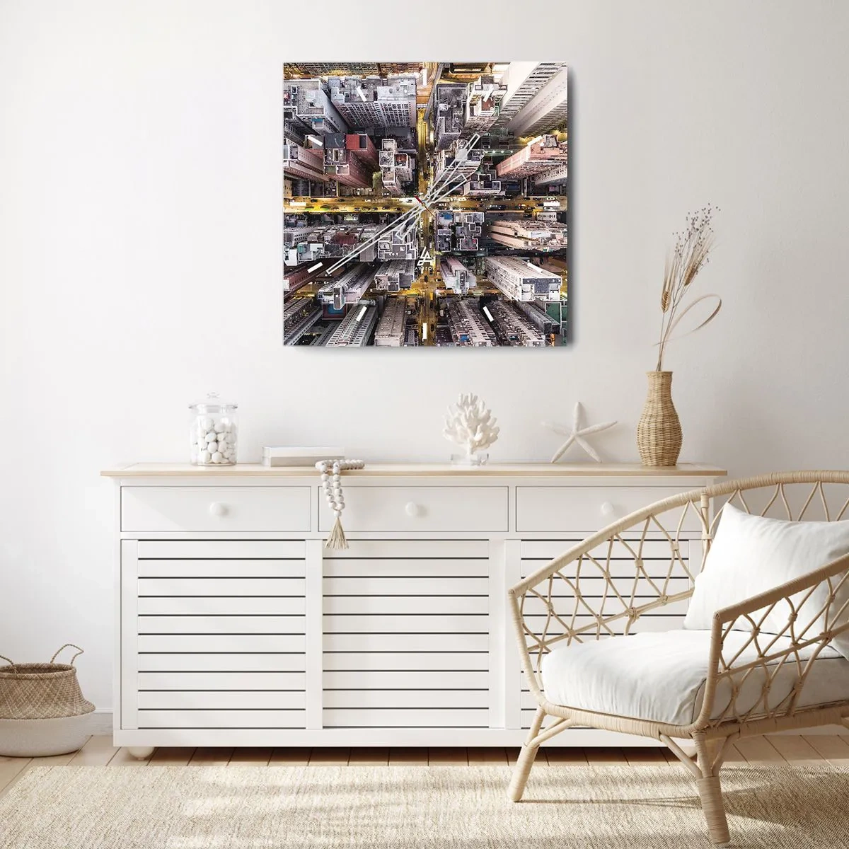 Horloge murale - Pendule murale - Salutations de Hong-Kong - 30x30 cm