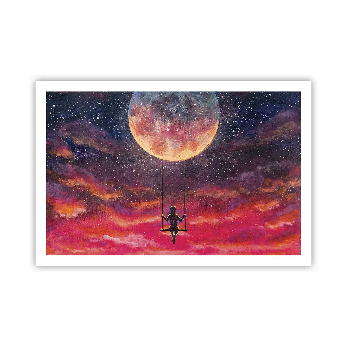 Affiche - Poster - Se balancer dans les nuages - 91x61 cm