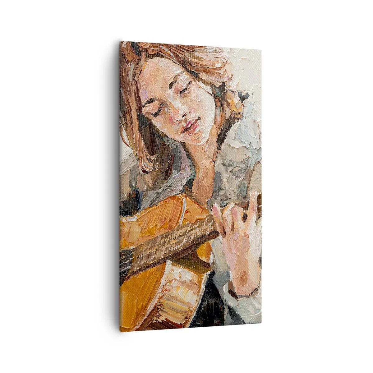 Impression sur toile - Image sur toile - Concerto pour guitare et coeur de fille - 55x100 cm