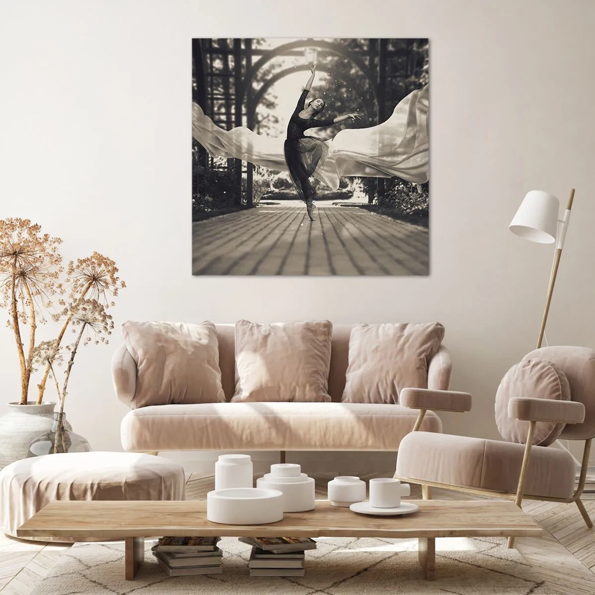 Impression sur toile - Image sur toile - La danse de l'esprit jardin - 50x50 cm