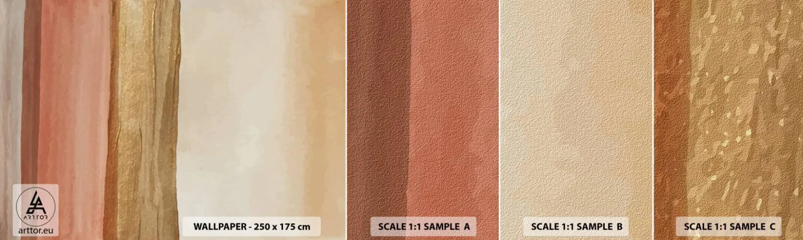 Échantillon De Papier Peint Standard Eco - Composition verticale - Abstraction, Morceau, Art moderne. - 100x30 cm