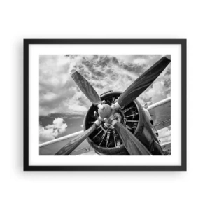 Affiche dans un cadre noir - Poster - Dompteur de ciel - 50x40 cm