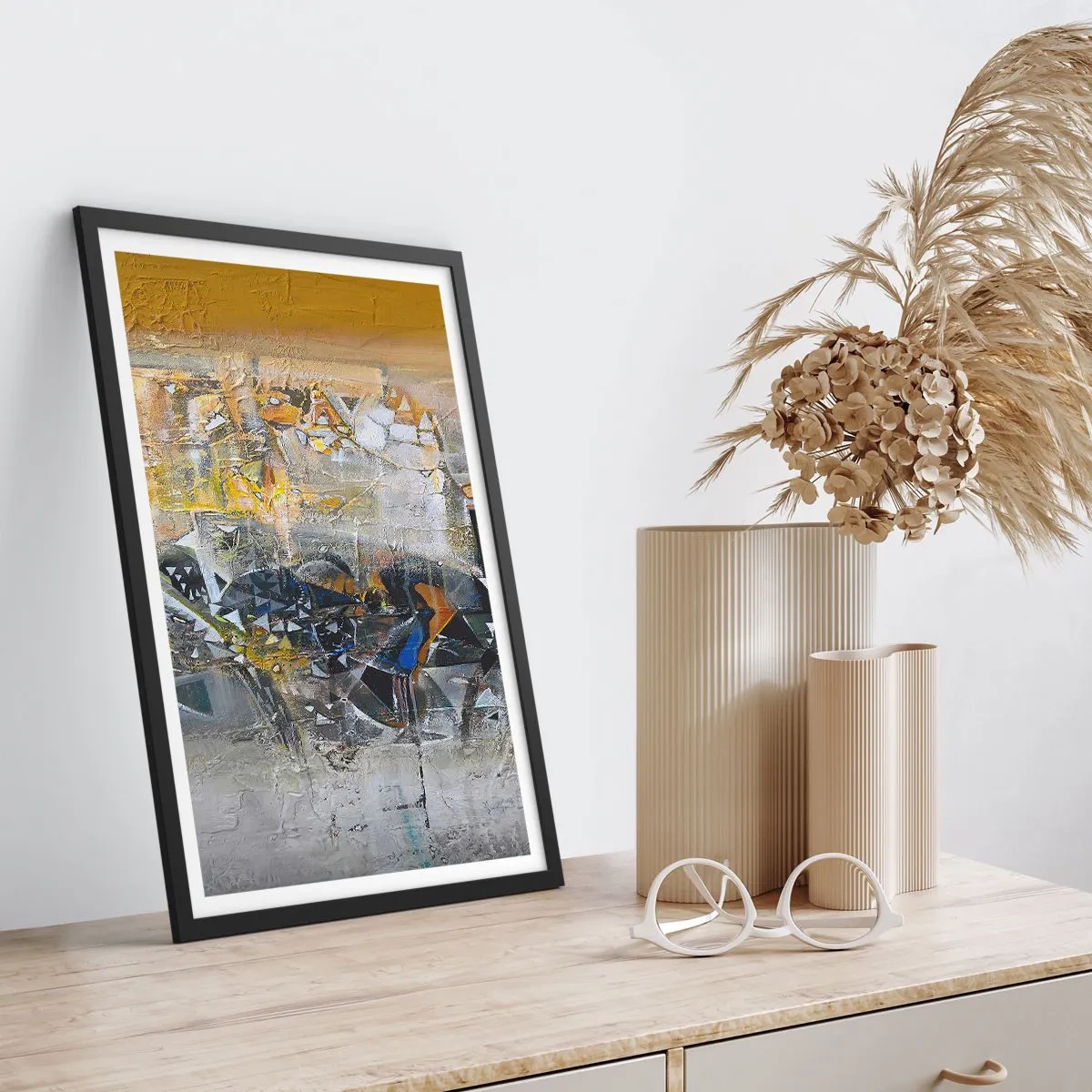 Affiche dans un cadre noir - Poster - Tout se met en place - 40x50 cm