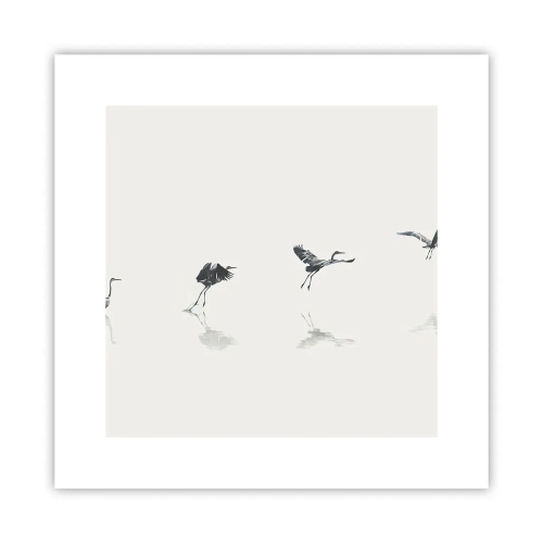 Affiche - Poster - Quatre étapes simples - 30x30 cm