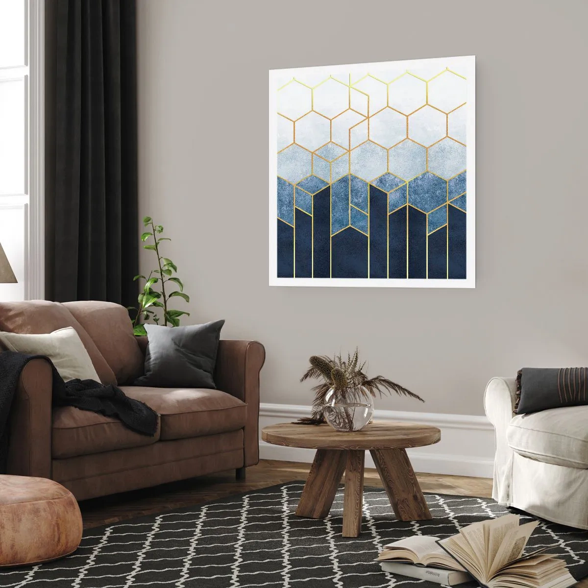 Affiche - Poster - Composition en rythme syncopé - 60x60 cm