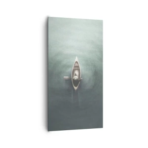 Impression sur toile - Image sur toile - À travers le lac de la lune - 65x120 cm