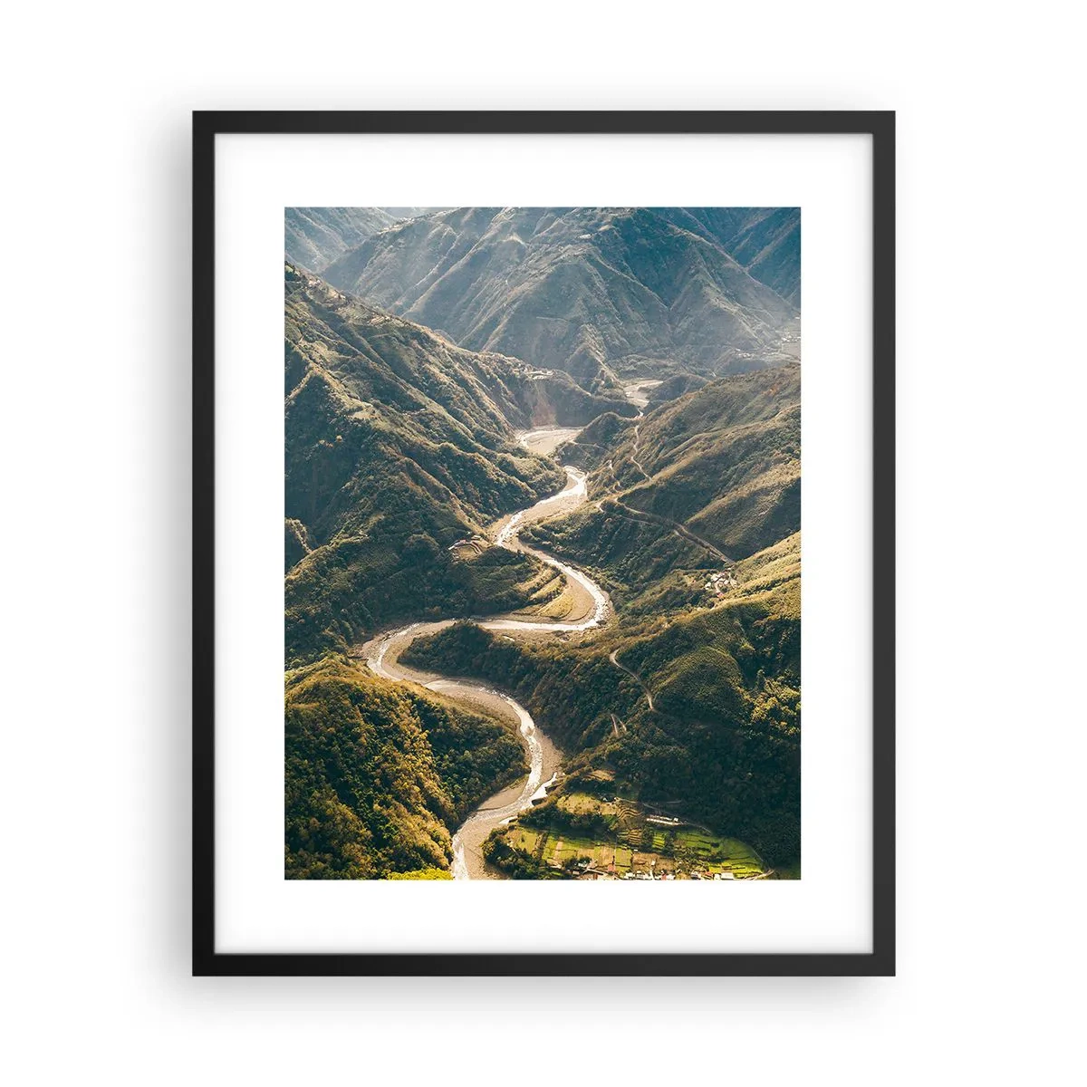 Affiche dans un cadre noir - Poster - Directement du coeur des montagnes - 40x50 cm