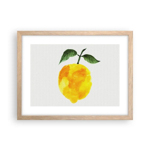 Affiche dans un chêne clair - Poster - Comment reconnaitre le goût du soleil - 40x30 cm