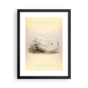 Affiche dans un cadre noir - Poster - Dame sur les joncs - 30x40 cm