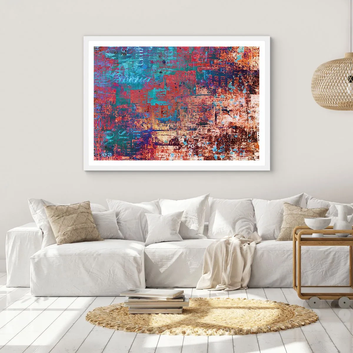 Affiche dans un cadre blanc - Poster - Mémoire et oubli - 91x61 cm