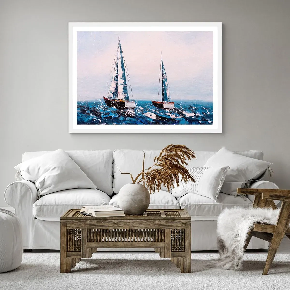 Affiche dans un cadre blanc - Poster - Confrérie du vent - 100x70 cm